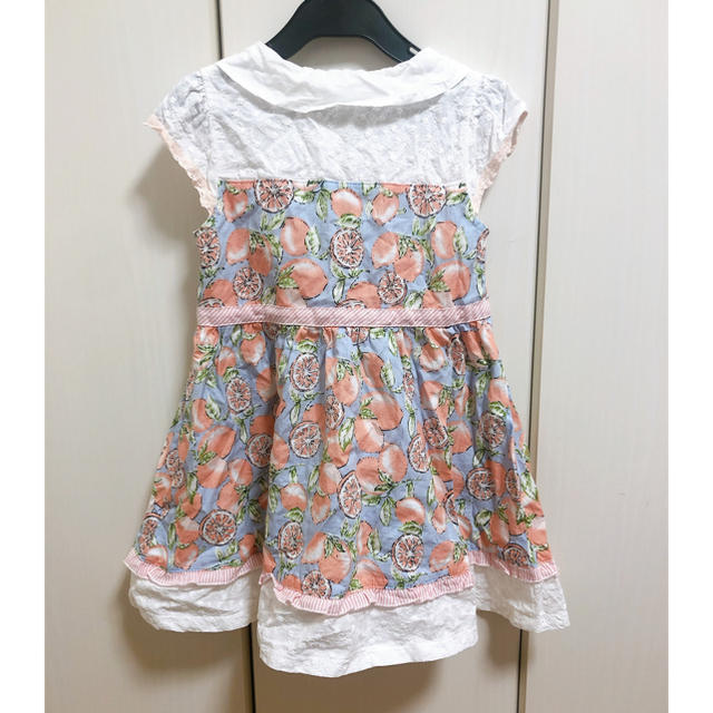 Souris(スーリー)のスーリー　レモンプリント　ワンピース  キッズ/ベビー/マタニティのキッズ服女の子用(90cm~)(ワンピース)の商品写真