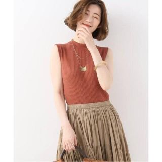 スピックアンドスパン(Spick & Span)のスピックアンドスパン リブMOC NECK SLEEVE LESS(ニット/セーター)