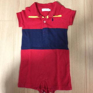 ラルフローレン(Ralph Lauren)のRalph Lauren 赤ポロロンパース 70cm(ロンパース)