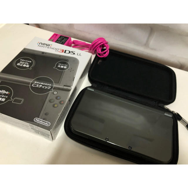 ゲームソフト/ゲーム機本体new任天堂3DS LL （メタリックブラック）★美品