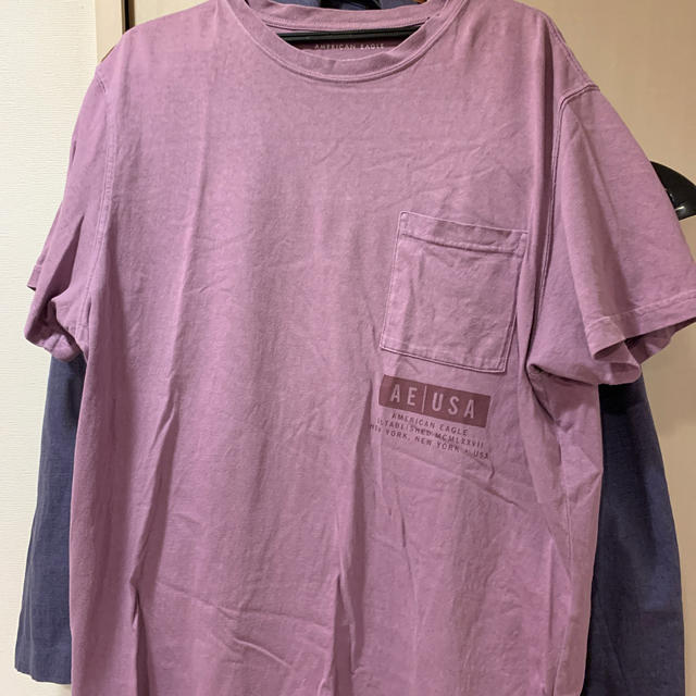 American Eagle(アメリカンイーグル)のアメリカンイーグル　Tシャツ　紫 メンズのトップス(Tシャツ/カットソー(半袖/袖なし))の商品写真