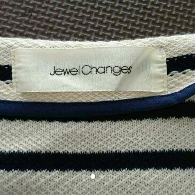 Jewel Changes(ジュエルチェンジズ)のカシュクールボーダーワンピ授乳可 レディースのワンピース(ミニワンピース)の商品写真