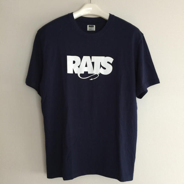 カラーNAVYネイビー紺19aw 完売 Rats Logo Tee ラッツ ロゴ半袖Tシャツ 紺  L