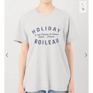 アパルトモンドゥーズィエムクラス(L'Appartement DEUXIEME CLASSE)のL'Appartement ◇HOLIDAY T-SHIRT グレー　36(Tシャツ(半袖/袖なし))