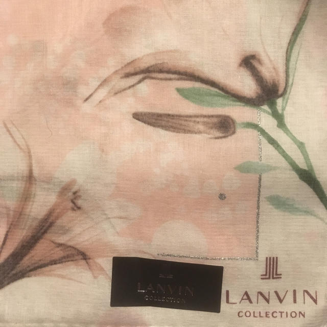 LANVIN COLLECTION(ランバンコレクション)のランバン LANVIN collection 大判 ハンカチ 花柄 レディースのファッション小物(ハンカチ)の商品写真