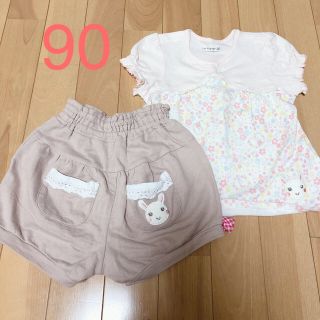 クーラクール(coeur a coeur)のクーラクール❤トップス ショートパンツセット 90(Tシャツ/カットソー)