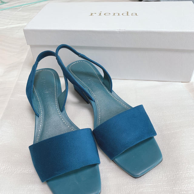 rienda(リエンダ)のスクエアトゥーミュール レディースの靴/シューズ(ミュール)の商品写真
