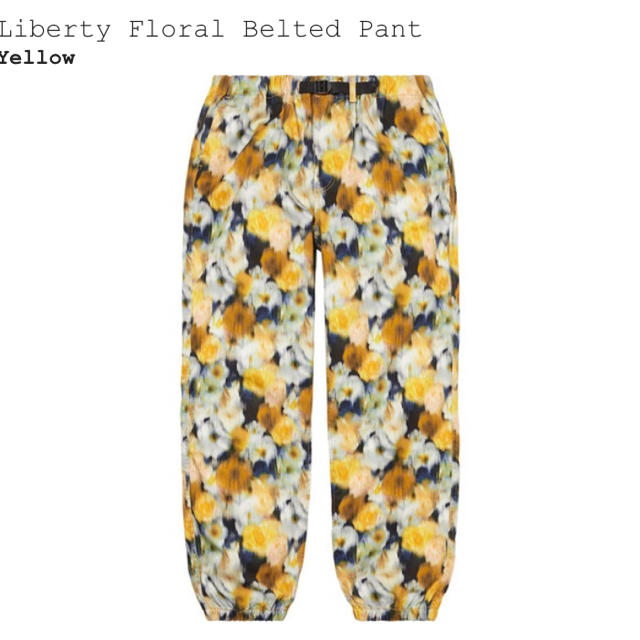 Supreme(シュプリーム)のsupreme Liberty Froral Belted Pant Mサイズ メンズのパンツ(その他)の商品写真