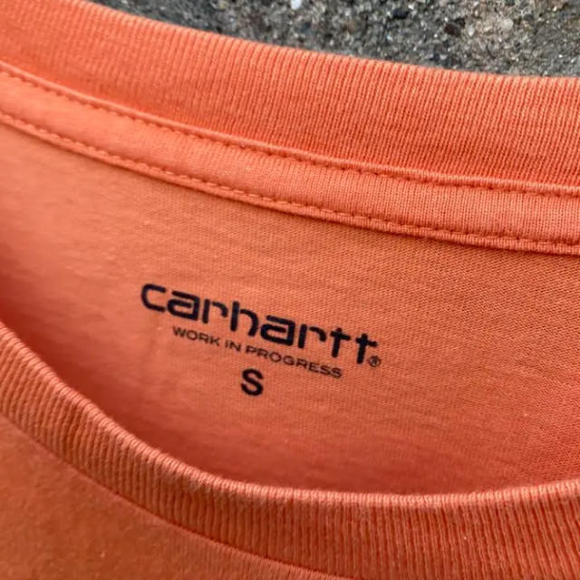 carhartt(カーハート)のCARHARTT カーハート ポケットTシャツ 古着 オレンジ ストリート メンズのトップス(Tシャツ/カットソー(半袖/袖なし))の商品写真