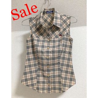 バーバリーブルーレーベル(BURBERRY BLUE LABEL)の【りっつ様専用】BURBERRY BLUELABEL  ノースリーブシャツ(シャツ/ブラウス(半袖/袖なし))