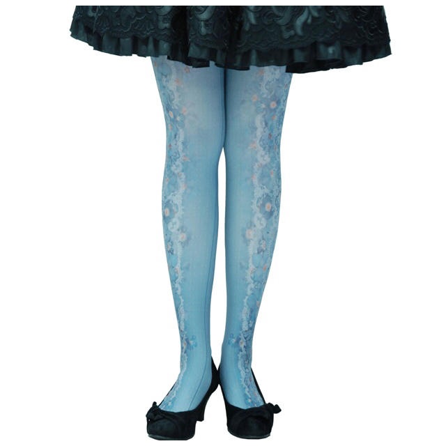 Victorian maiden(ヴィクトリアンメイデン)のSheglit オーバーニー　花柄　Flower Lace Over Knee レディースのレッグウェア(ソックス)の商品写真