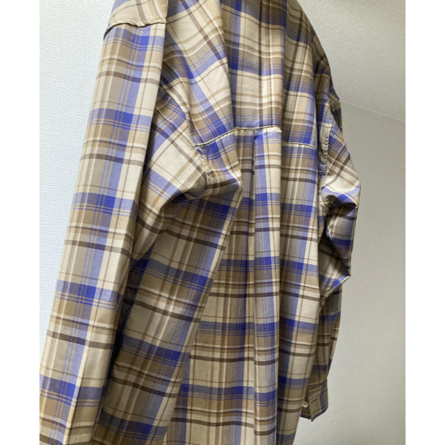 AURALEE SUPER LIGHT WOOL CHECK SHIRTS