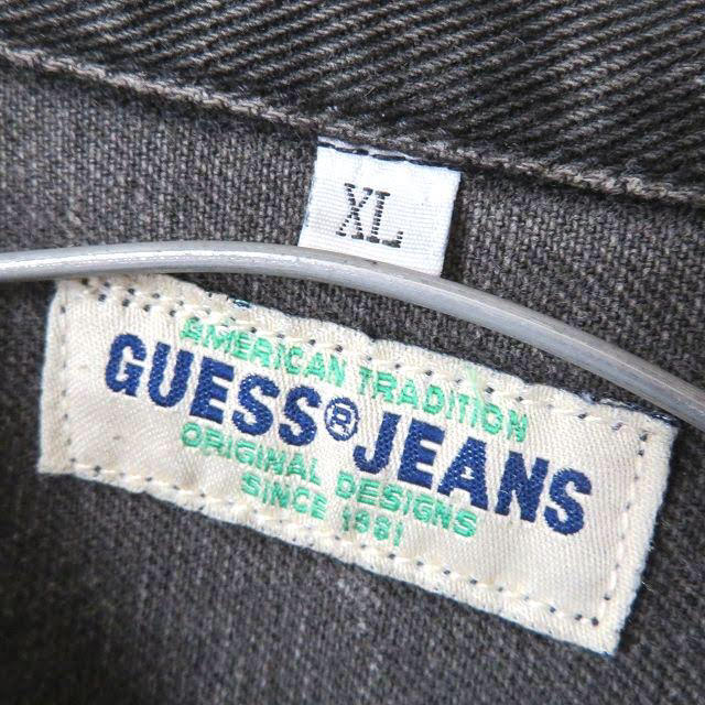 GUESS(ゲス)の90s ゲス GUESS ブラック デニムジャケット USA製 古着女子 レディースのジャケット/アウター(Gジャン/デニムジャケット)の商品写真