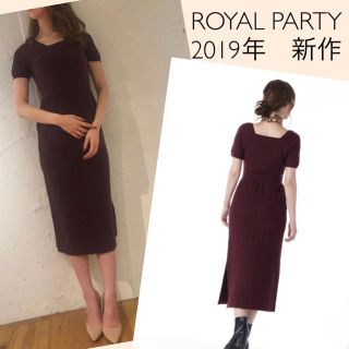 ロイヤルパーティー(ROYAL PARTY)の【激安価格！】ROYAL PARTY♡タックタイトニットワンピース(ロングワンピース/マキシワンピース)