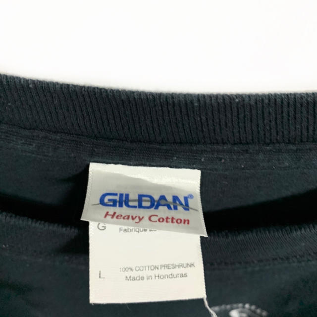 GILDAN(ギルタン)のGIRDAN Heavy Cotton ナイフ ライフル スカル 星条旗 骸骨 メンズのトップス(Tシャツ/カットソー(七分/長袖))の商品写真