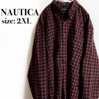 ノーティカ(NAUTICA)の海外古着 NAUTICA ノーティカ シャツ チェック 赤 黒(シャツ)