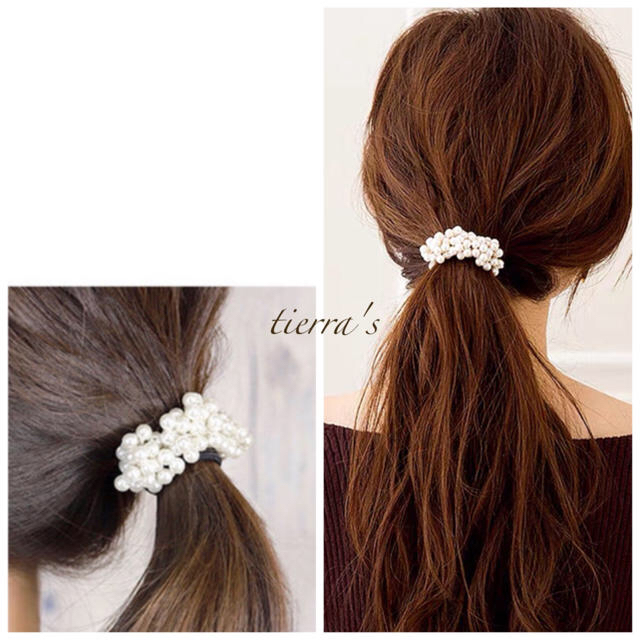 ZARA(ザラ)のimport❁︎パールヘアゴム and フラワーパールヘアピン 結婚式 ハンドメイドのアクセサリー(ヘアアクセサリー)の商品写真