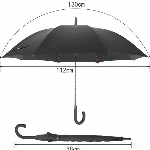 新品 傘 長傘 メンズ レディース ワンタッチ 丈夫 撥水 耐風 Teflon加 メンズのファッション小物(傘)の商品写真