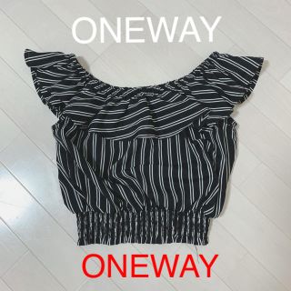 ワンウェイ(one*way)の2way ショート丈　オフショルトップス(カットソー(半袖/袖なし))