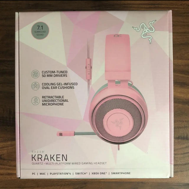 RAZER KRAKEN ピンク ヘッドセット スマホ/家電/カメラのオーディオ機器(ヘッドフォン/イヤフォン)の商品写真