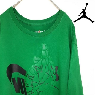 ナイキ(NIKE)の海外限定 NIKE 反転ロゴ JORDAN Tシャツ  ナイキ グリーン XXL(Tシャツ/カットソー(半袖/袖なし))