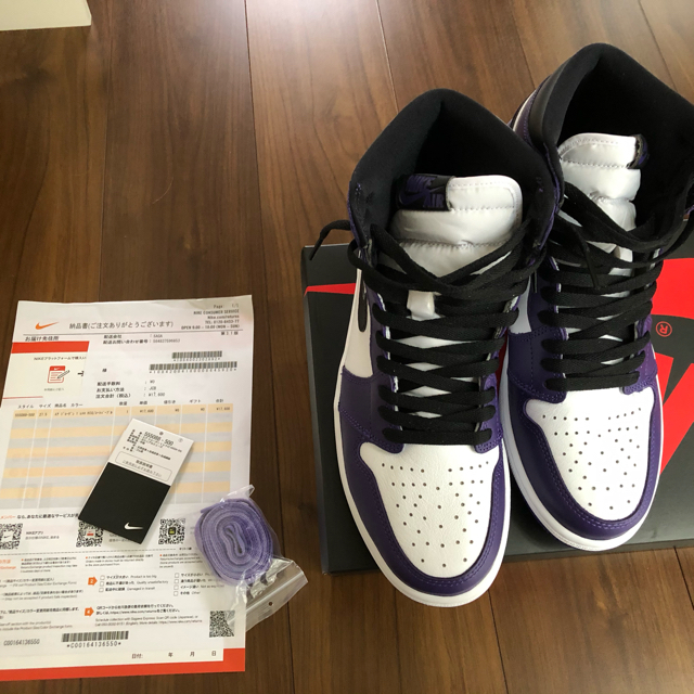 NIKE(ナイキ)のaj1 court purple エアジョーダン　コートパープル メンズの靴/シューズ(スニーカー)の商品写真