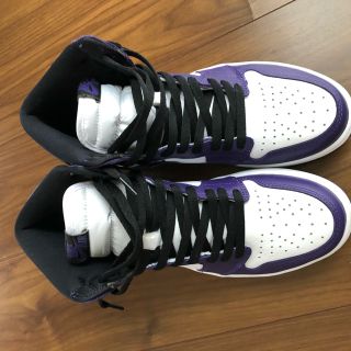 ナイキ(NIKE)のaj1 court purple エアジョーダン　コートパープル(スニーカー)