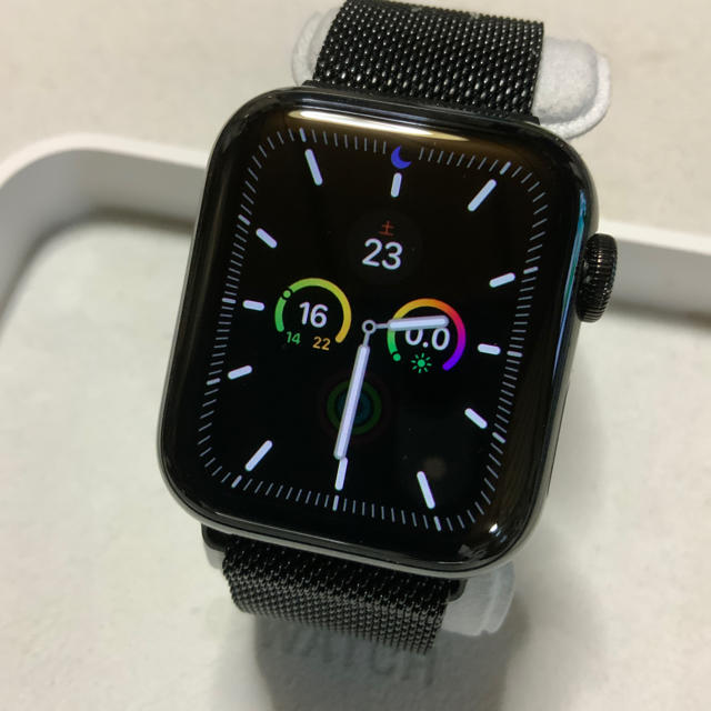 （訳ありセール 格安） Apple - Watch Apple Watch ステンレス ブラック 40mm セルラー series5 腕時計(デジタル)