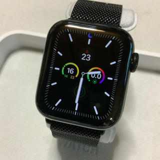 アップルウォッチ(Apple Watch)のApple Watch series5 セルラー 40mm ブラック ステンレス(腕時計(デジタル))