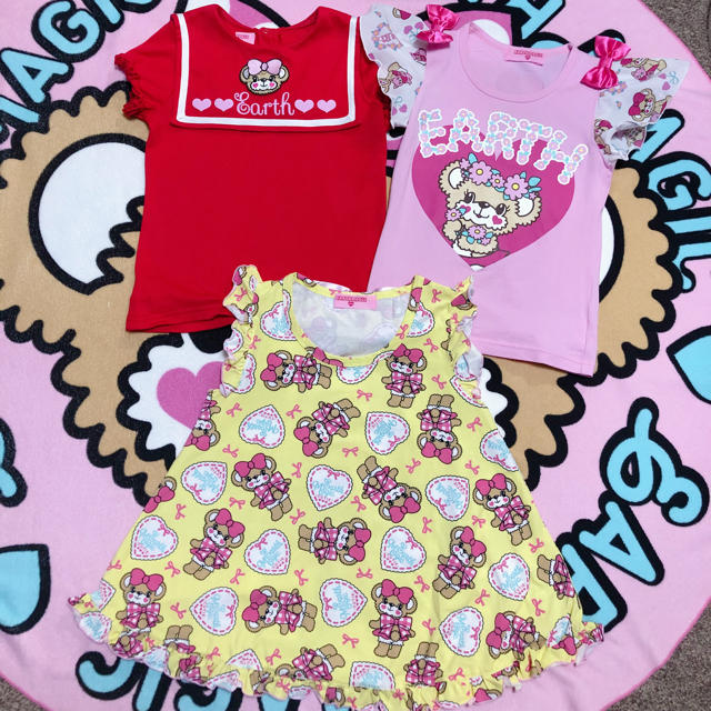 EARTHMAGIC(アースマジック)の3kidsmama様専用♡ キッズ/ベビー/マタニティのキッズ服女の子用(90cm~)(Tシャツ/カットソー)の商品写真