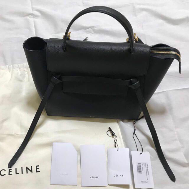 celine(セリーヌ)のセリーヌ celine ベルトバッグ 黒 ショルダー レディースのバッグ(ショルダーバッグ)の商品写真