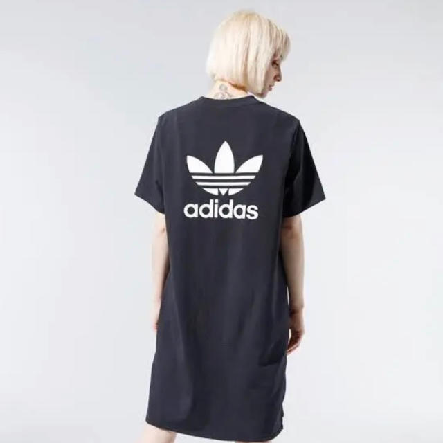 adidas(アディダス)のアディダス オリジナルス トレフォイル ワンピース 黒 XL 新品未使用 レディースのワンピース(ひざ丈ワンピース)の商品写真