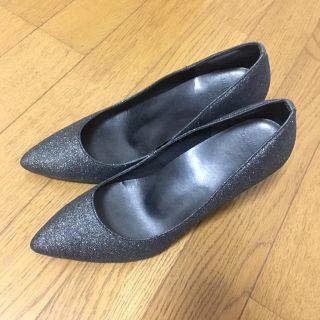 ラメパンプス グレー 24cm(ハイヒール/パンプス)