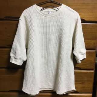 ユニクロ(UNIQLO)のユニクロ  ワッフルクルーネックT  5分袖(Tシャツ/カットソー)