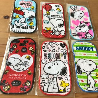 スヌーピー(SNOOPY)の【まとめ売り】スヌーピーミニタオル♡ポケットタオル6枚セット(ハンカチ)