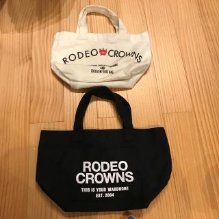 ロデオクラウンズ(RODEO CROWNS)のロデオクラウンズ  RODEOCROWNS トートバッグ  白　黒(トートバッグ)