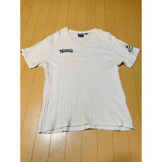 ノートン(Norton)のL 高級ブランドNortonノートン ストライプTシャツ Ｖネック(Tシャツ/カットソー(半袖/袖なし))