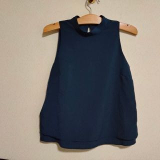 バナナリパブリック(Banana Republic)のバナナリパブリック ネイビー トップス(シャツ/ブラウス(半袖/袖なし))