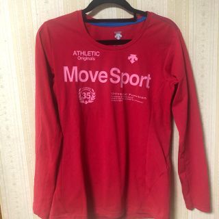 デサント(DESCENTE)のMove Sports 長袖Tシャツ　赤(Tシャツ(半袖/袖なし))