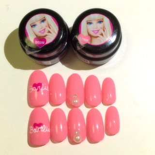 バービー(Barbie)のバービー♡ピンクネイルチップ(つけ爪/ネイルチップ)