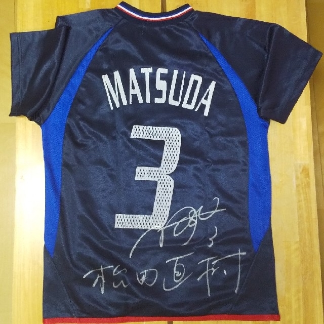 横浜F・マリノス 松田直樹選手 ユニフォームTシャツ スポーツ/アウトドアのサッカー/フットサル(ウェア)の商品写真