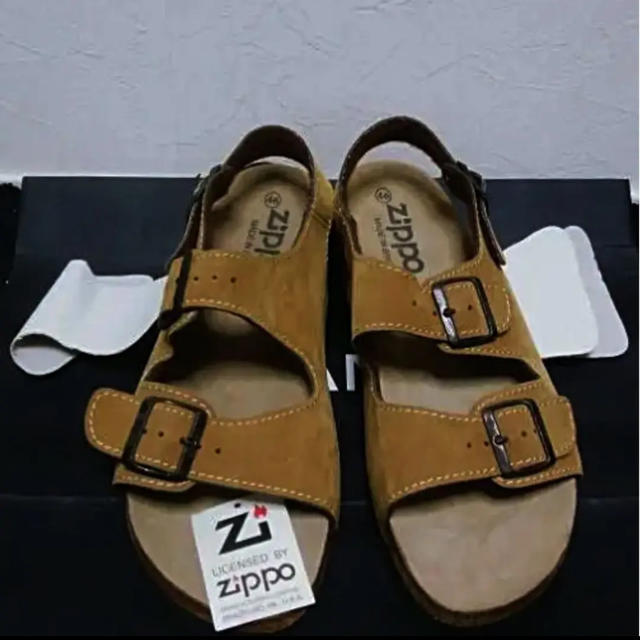 ZIPPO(ジッポー)のＺｉｐｐｏジッポＵ.Ｓ.Ａスペイン製本革スエードサンダル３０ｃｍ４６新品タグ付 メンズの靴/シューズ(サンダル)の商品写真