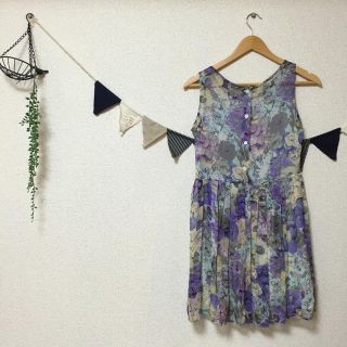 シップス(SHIPS)のシップス花柄シフォンワンピース(ひざ丈ワンピース)