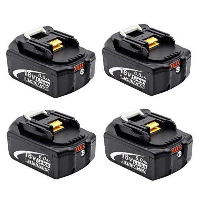 18V BL1860b 残量表示 マキタ 互換 バッテリー 4個 18V BL1860b 残量表示 マキタ 互換 バッテリー 4個