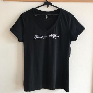 トミーヒルフィガー(TOMMY HILFIGER)のトミーヒルフィガー　Vネック　Tシャツ　L(Tシャツ(半袖/袖なし))