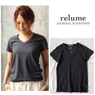 ジャーナルスタンダード(JOURNAL STANDARD)のジャーナルスタンダードレリューム　VネックTシャツ　チャコール　半袖(Tシャツ(半袖/袖なし))