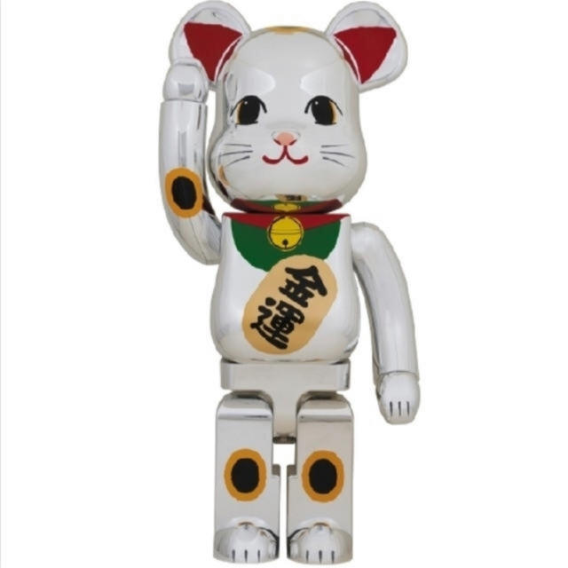 メディコムトイBE@RBRICK 招き猫 銀メッキ 弐 1000％