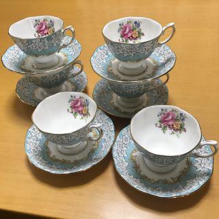 ロイヤルアルバート(ROYAL ALBERT)の美品❤︎未使用　　ロイヤルアルバート　カップ&ソーサ6客(グラス/カップ)