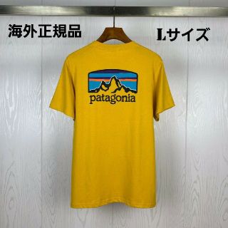 パタゴニア(patagonia)の海外正規品　即日発送　patagonia　半袖Tシャツ　イエロー　Lサイズ(Tシャツ/カットソー(半袖/袖なし))