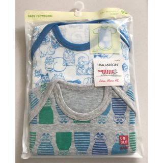 ユニクロ(UNIQLO)の新品 リサラーソン ユニクロ クルーネックボディ 半袖 90cm 肌着(下着)